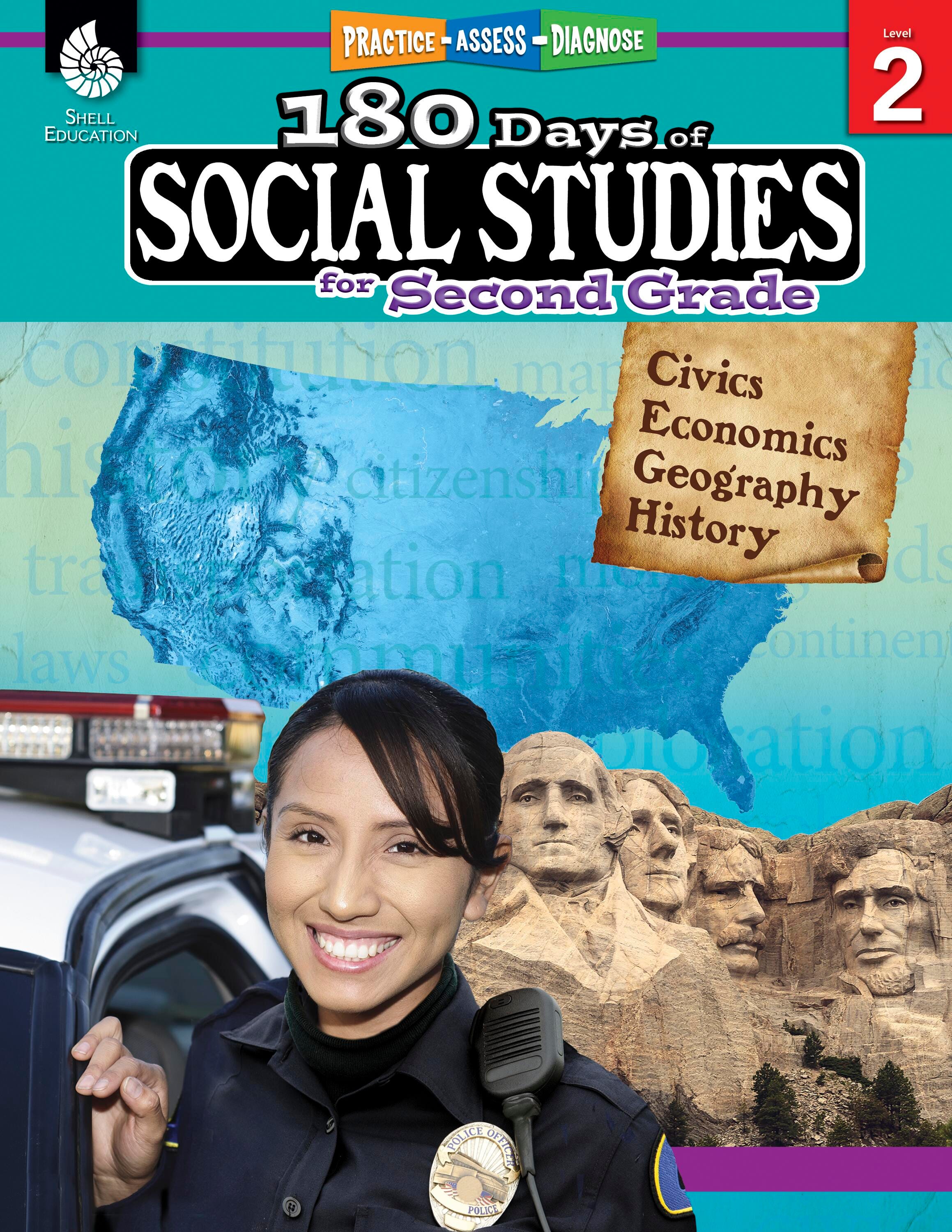 Shell Education 180 Days of Social Studies for Second Grade 2004729